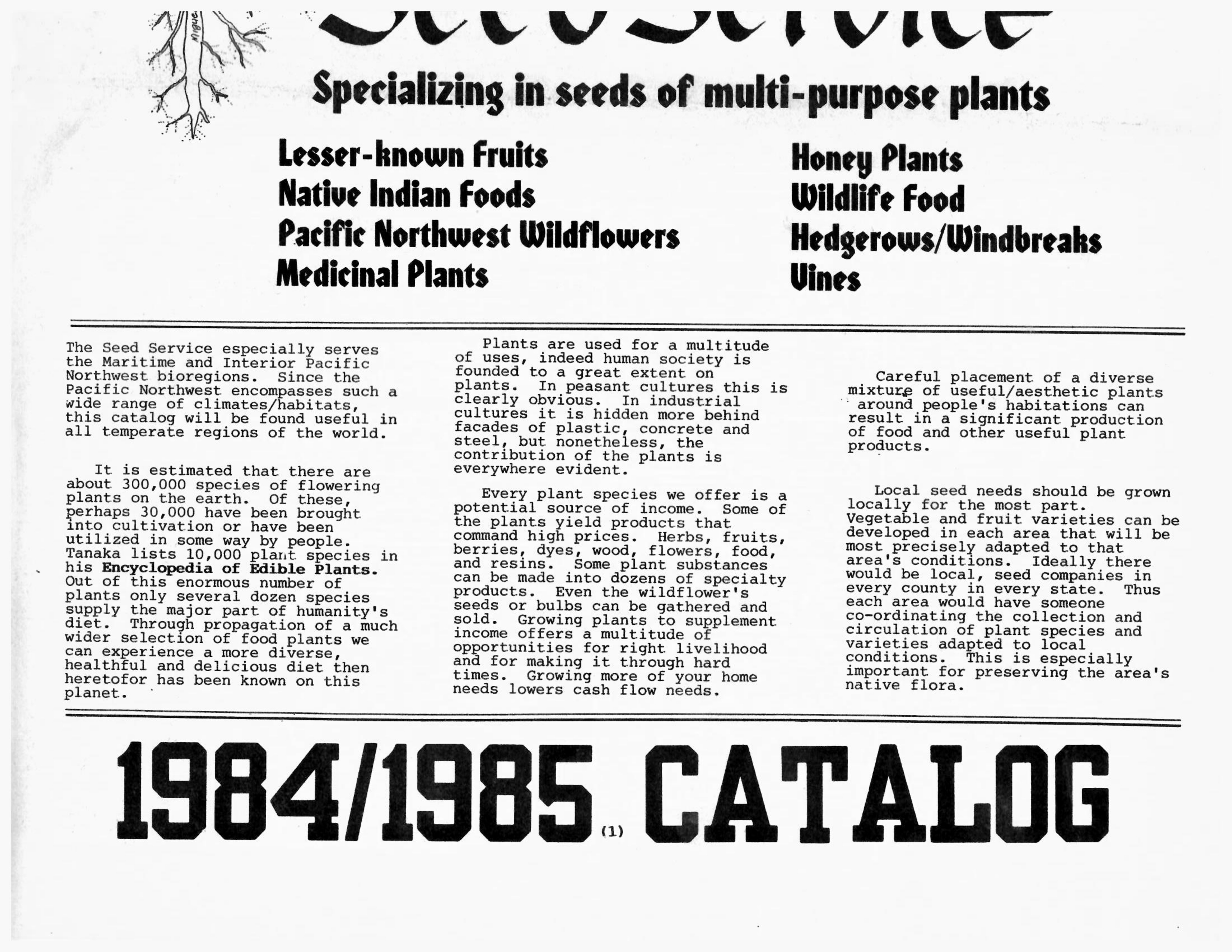 Seed Service Catalog 1984 '85 Part 2-02