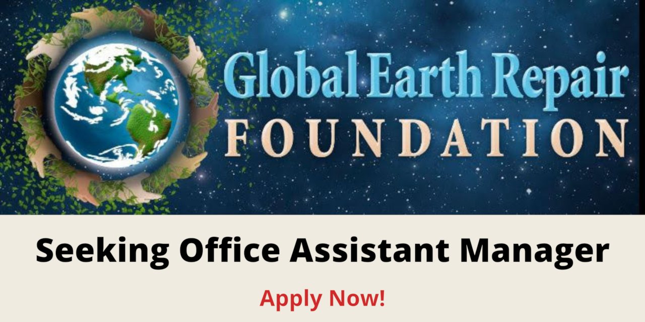 Global Earth Repair Foundation Logo and Job Announcement